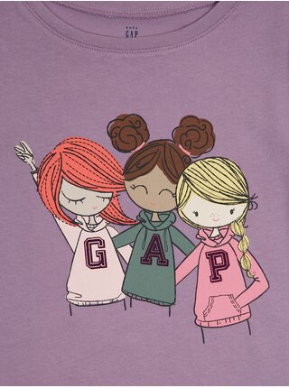 Světle fialové holčičí tričko GAP