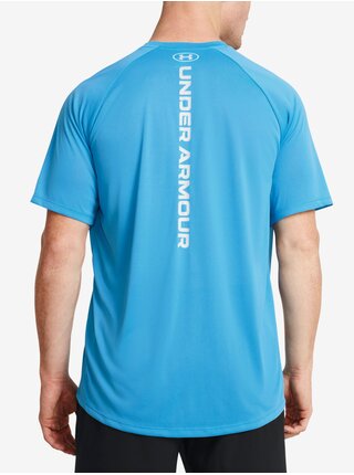 Modré pánske športové tričko Under Armour UA Tech Reflective SS