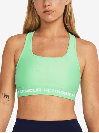 Zelená dámská sportovní podprsenka Under Armour Crossback Mid Bra-GRN