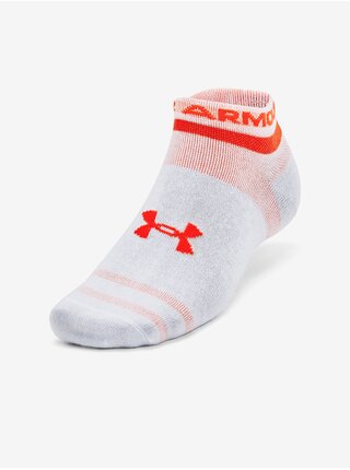 Bílé pánské ponožky Under Armour UA Essential Low Cut 3pk-WHT