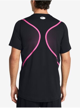 Ružovo-čierne pánske tričko Under Armour UA HG Armour Ftd Graphic SS