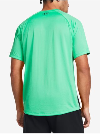 Čierno-zelené pánske tričko Under Armour UA Tech Fade SS-GRN