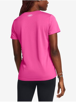 Růžové dámské tričko Under Armour Tech SSV- Solid