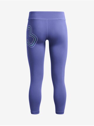 Fialové dievčenské športové legíny Under Armour Motion Branded Ankle Legging