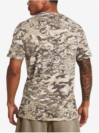 Hnědé pánské maskáčové tričko Under Armour UA ABC CAMO SS