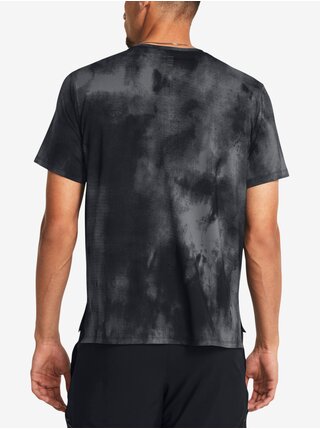 Čierne pánske vzorované tričko Under Armour UA Launch Elite Wash SS