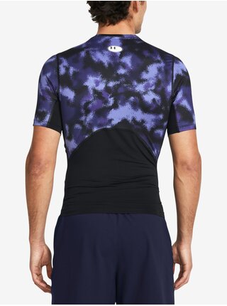 Fialové pánské vzorované tričko Under Armour UA HG Armour Printed SS