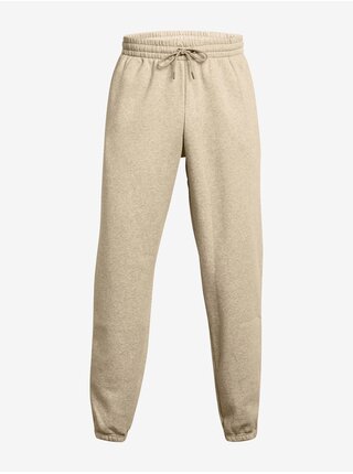 Béžové pánské tepláky Under Armour UA Essential Flc Puddle Pant   