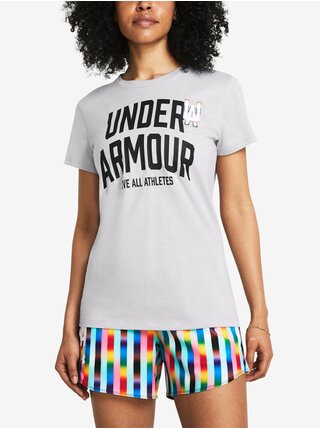 Svetlosivé dámske tričko Under Armour UA PRIDE SS
