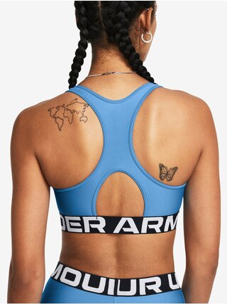 Světle modrá dámská sportovní podprsenka Under Armour UA HG Authentics Mid Branded