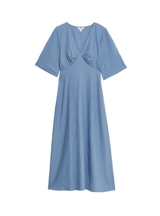 Modré dámské midi šaty Marks & Spencer 