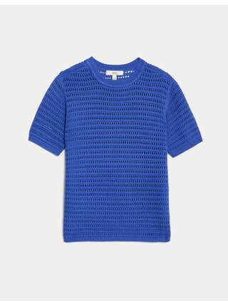 Modrý dámsky pletený top Marks & Spencer