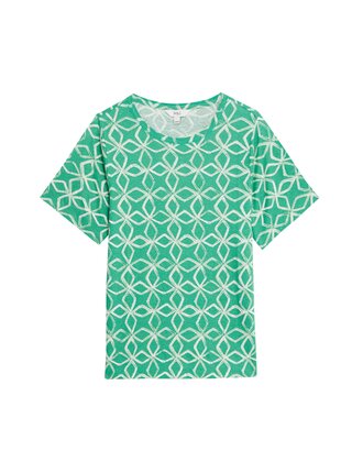 Zeleno-bílé dámské tričko Marks & Spencer 