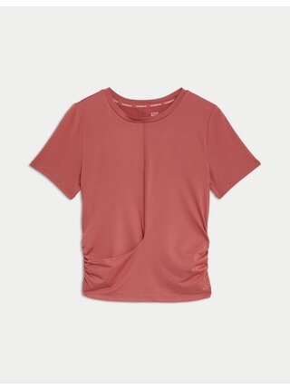 Červené dámske tričko na joguse zavinovaním vpredu Marks & Spencer