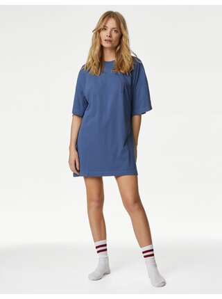 Modré dámske tričko voľného strihu Marks & Spencer