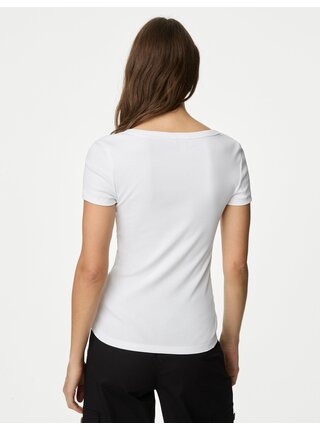 Bílé dámské basic tričko Marks & Spencer 