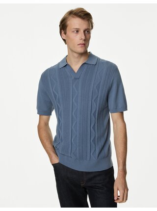 Modré pánské polo tričko Marks & Spencer 