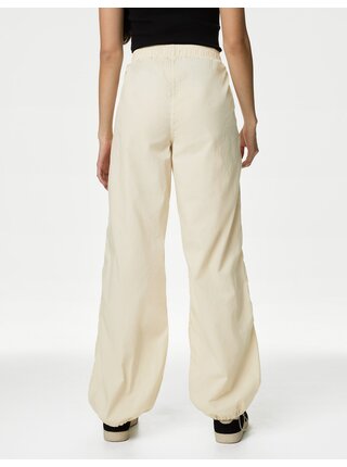 Krémové dámské volné kalhoty Marks & Spencer 