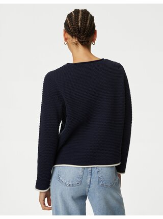 Tmavomodrý dámsky sveter Marks & Spencer