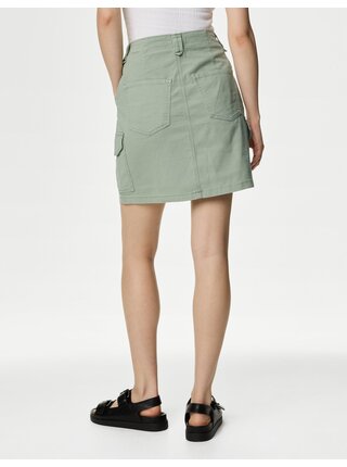 Světle zelená dámská mini sukně Marks & Spencer 