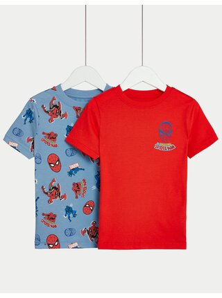 Sada dvou barevných klučičích triček s potiskem Spider-Man™ Marks & Spencer 