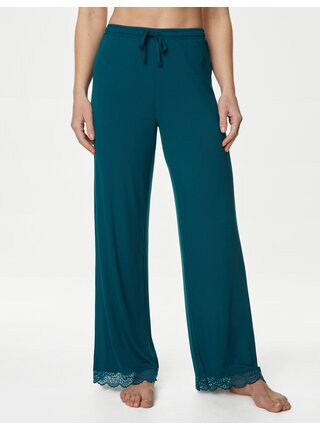 Zelené dámské pyžamové kalhoty s širokými nohavicemi a technologií Body Soft™ Marks & Spencer