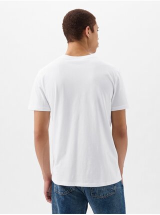 Biele pánske tričko s vreckom GAP