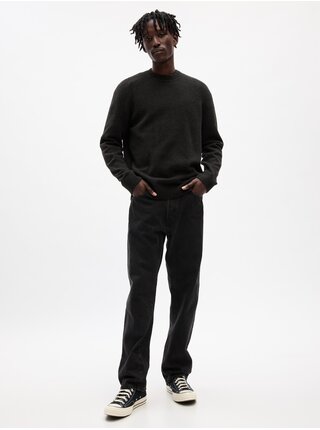 Čierny pánsky sveter s prímesou vlny GAP