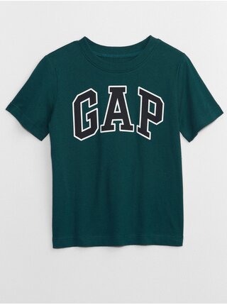 Tmavozelené chlapčenské tričko GAP