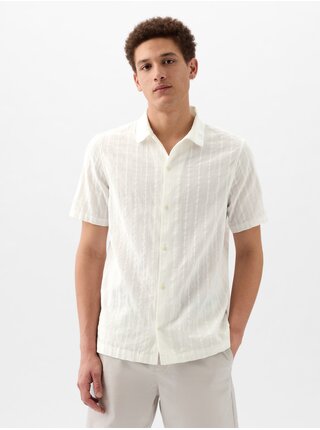 Biela pánska vzorovaná košeľa GAP