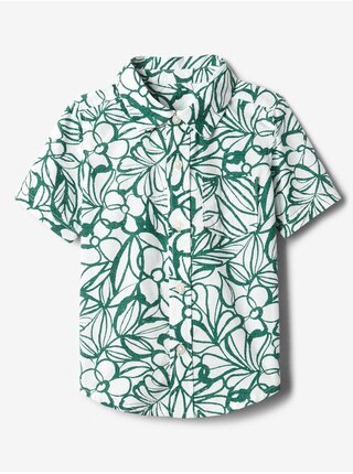 Zelená chlapčenská vzorovaná košeľa GAP