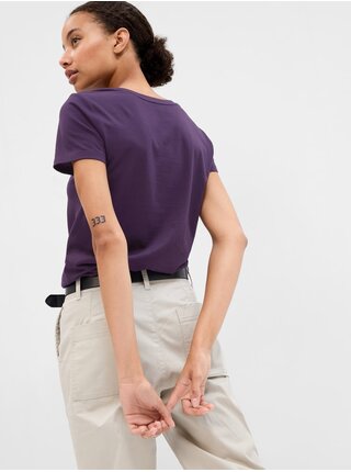 Tmavě fialové dámské tričko GAP