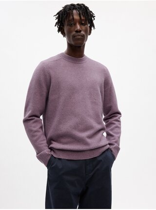 Svetlo fialový pánsky sveter s prímesou vlny GAP