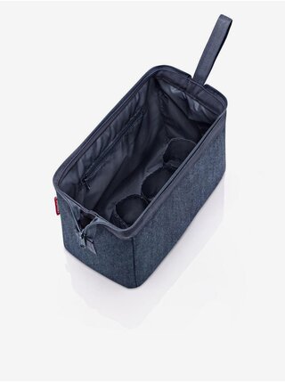 Tmavomodrá dámska kozmetická taška Reisenthel Travelcosmetic Herringbone Dark Blue