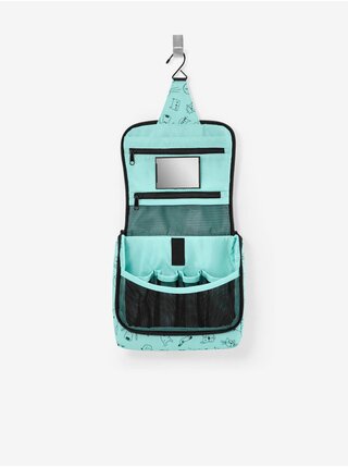 Modrá dětská kosmetická taška Reisenthel Toiletbag Kids Cats and dogs mint