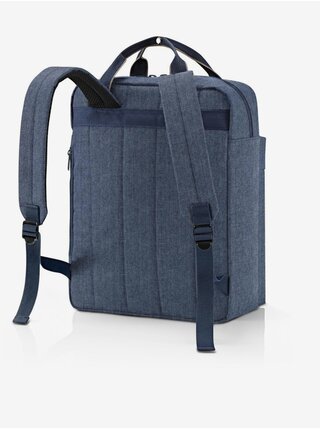 Tmavě modrý pánský batoh Reisenthel Allday Backpack M Herringbone Dark Blue