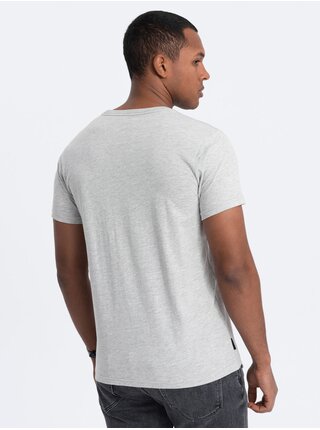 Světle šedé pánské basic tričko Ombre Clothing