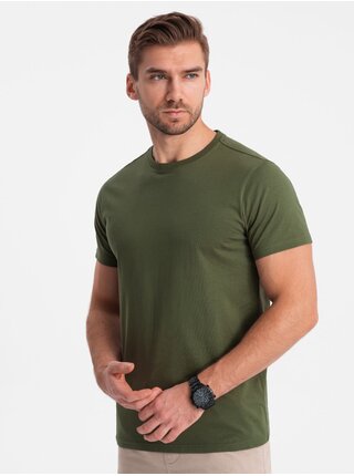 Zelené pánske basic tričko Ombre Clothing