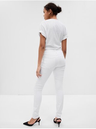 Bílé dámské skinny fit džíny GAP