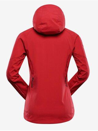 Červená dámská softshellová bunda s membránou Alpine Pro ESPRITA