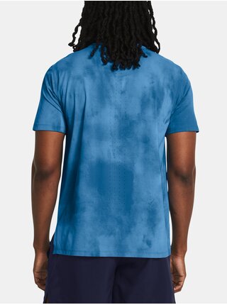 Modré pánské tričko Under Armour UA Launch Elite Wash SS