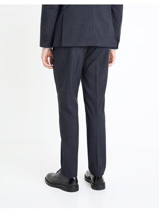 Tmavomodré pánske oblekové nohavice Celio Fopdg