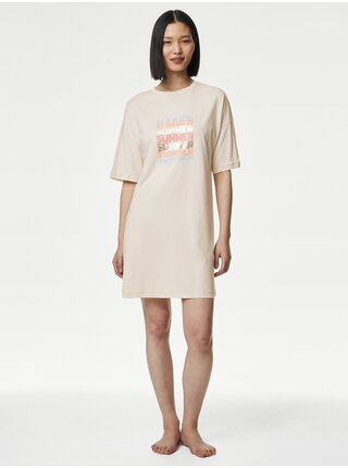 Krémová dámská noční košile s technologií Cool Comfort™ Marks & Spencer 