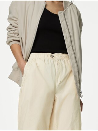 Krémové dámské volné kalhoty Marks & Spencer 