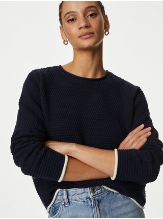 Tmavomodrý dámsky sveter Marks & Spencer