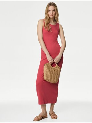 Červené dámské šaty Marks & Spencer   