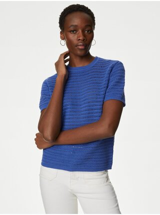 Modrý dámský pletený top Marks & Spencer 