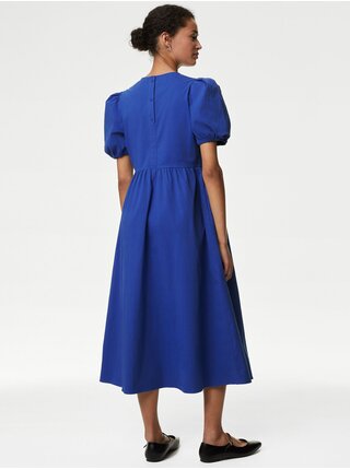 Modré dámské midi šaty Marks & Spencer