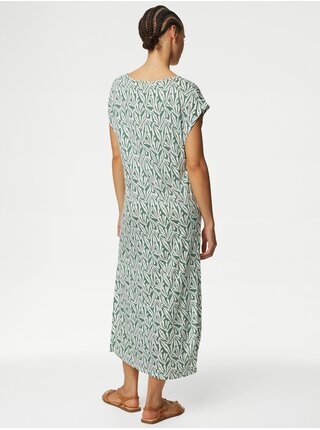 Zelené dámské žerzejové midi šaty Marks & Spencer