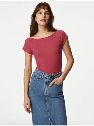 Červené dámské tričko Marks & Spencer   
